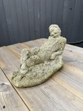 Garden Statue Old Man Laying Down Figurine Outdoor Decor Ornaments