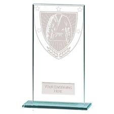 Martial Arts Trophies Millennium Glass Plaque Awards 6 Sizes FREE Engraving