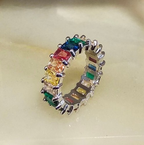 Eternity ring emerald cut - ring,