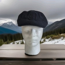 Wigens Wool Flat Cap Size 57 Polyester Made In Estonia 100051 Horse Racing Adult