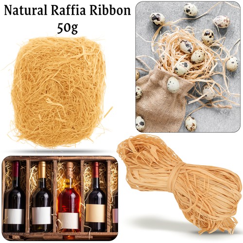 Raffia ribbon brown - ribbon, string