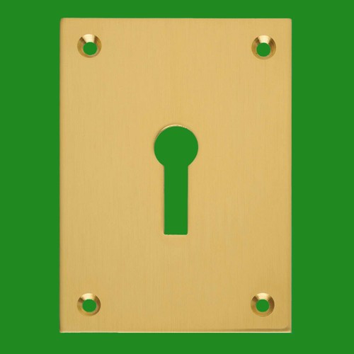 Rectangle brushed brass - 2x,