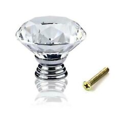 VDL 20~30mm Crystal Door Knobs Diamond Round Cabinet Furniture Cupboard Drawer