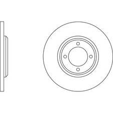 2x Brake Discs Solid For Ford