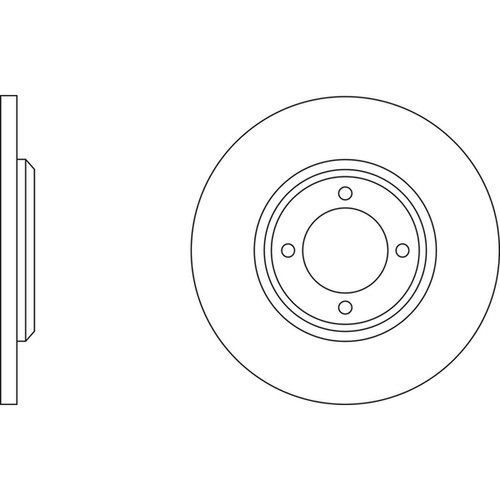 Brake discs solid for ford - 2x,