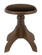 Piano Stool, Walnut Wood, 4 Legged, Swivel Stool, Round