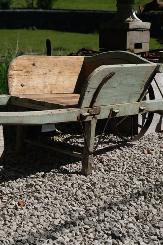 Wooden wheelbarrow vintage - wooden,
