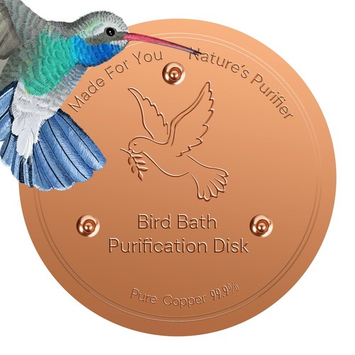 Bird bath copper - bird,