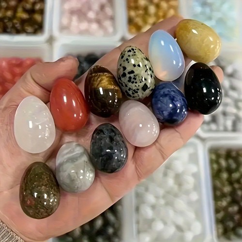 Pcs egg stones polished - 12,