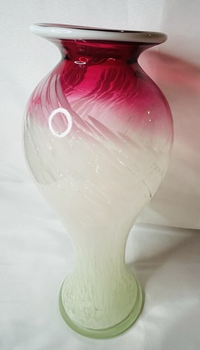 Murano glass cranberry swirl - murano,