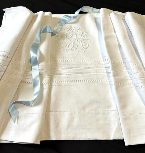 Vintage french linen sheet - french,