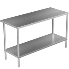 Stainless Steel Kitchen Table Adjustable Shelf Heavy Duty Commercial Catering
