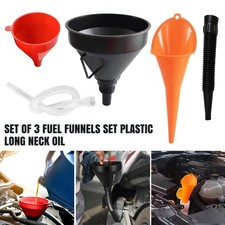 3x Fuel Funnels Set Plastic