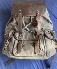 Ruck Sack Leather Canvass