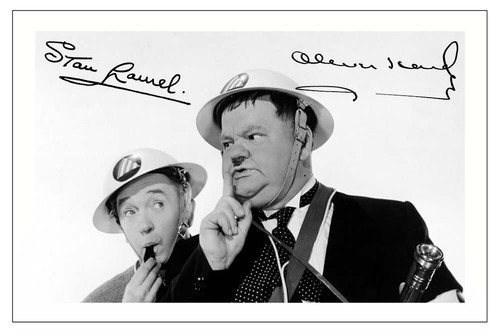 Laurel hardy signed - laurel, &