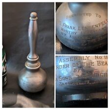 1959 Masonic Maul Gavel President NY Assembly 181 Fraternal org 9 In Tall