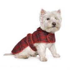 Ancol Muddy paws dog coat.Red tartan with thermal lining,free post
