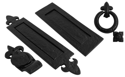 Black antique front - black,