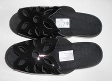 ELASTOMERE - BLACK PATENT SANDALS - SIZE 39 -