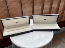 MONT BLANC MEISTERSTUCK BLACK AND SILVER PLATINUM ROLLERBALL PEN EMPTY BOXES ONL