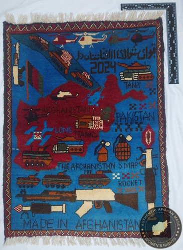 Afghan war rug - rug, handknotted