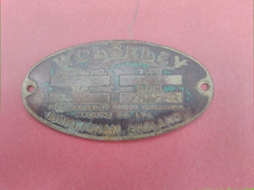 Wolseley wd11 brass makers - wd11,