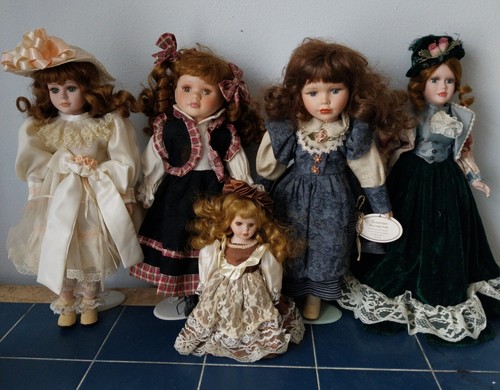 Porcelain dolls and two - porcelain,