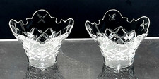2 VINTAGE WATERFORD CRYSTAL CHANDELIER CANDELABRA REPLACEMENT CANDLE CUPS