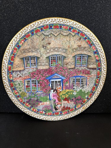 Country cottages plate - country,