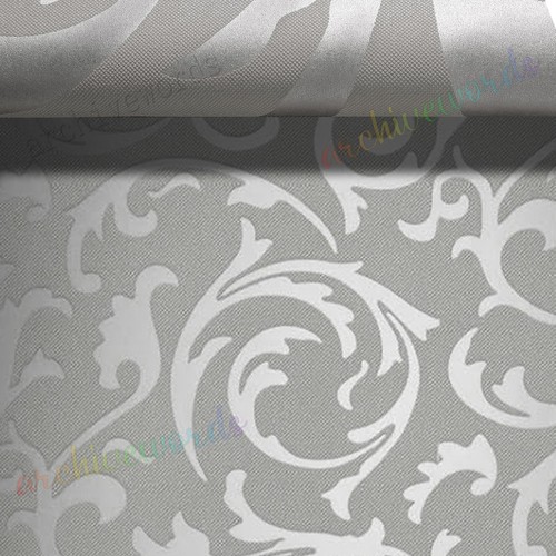 Silver grey damask wallpaper - silver,