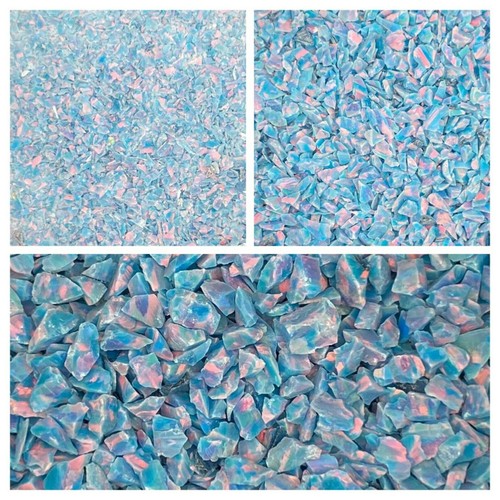 Crushed opal multi teal - crushed, teal/