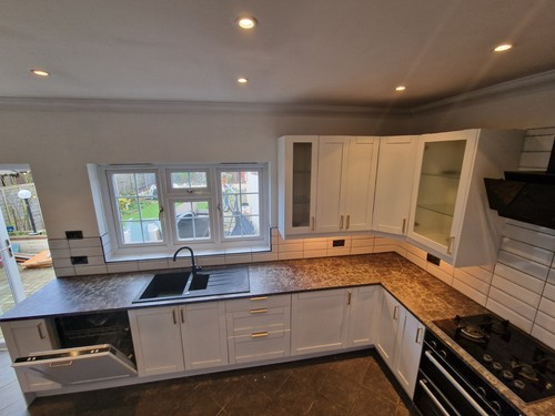 Display kitchen with - display,
