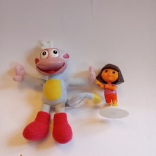 Dora The Explorer Figure Dora Plastic Freestanding Boots Plush Rare Xmas