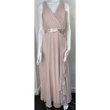 Jenny Packham pink dress rhinestones 14 debenhams evening prom formal wedding