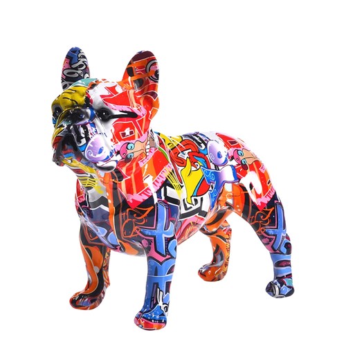 French bulldog statue - french,