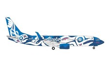 Herpa 537643 Boeing 737-800 Alaska Airlines Xaat Kwaani N559AS (1:500)