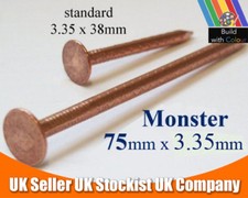 30 x 75mm Copper Nails Very Large Tree Stump Killer Tree Removal Gardening Home