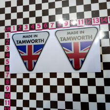 2 x Small Made in Tamworth Silver Sticker - Reliant Scimitar Robin Kitten GTE