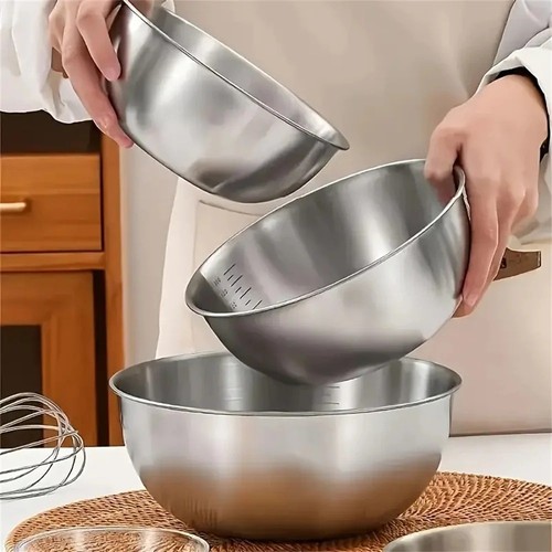Deep mixing bowl stainless - mixing,