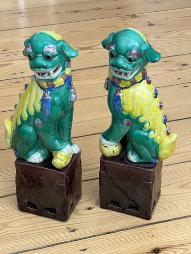 Pair vintage ceramic chinese - ceramic,