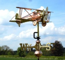Bi Plane Copper Weathervane
