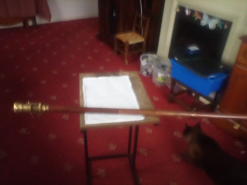 Vintage brass telescope handle - brass,