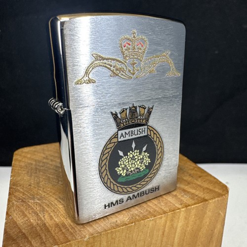 Rare 2001 zippo lighter hms - zippo, "hms