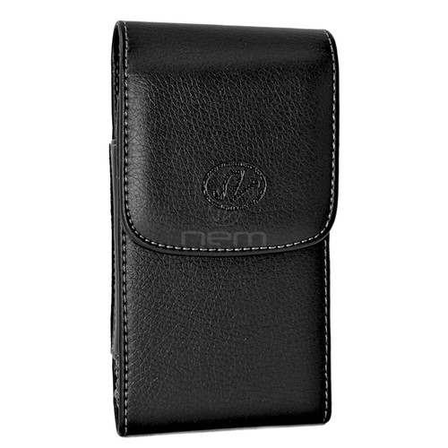 Wider vertical leather pouch - leather,