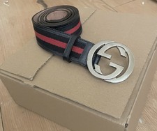 Gucci Belt 100% Authentic 114984 Navy Red Size 95/38 RRP £315