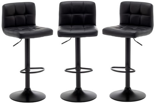 Black bar stools - 3,