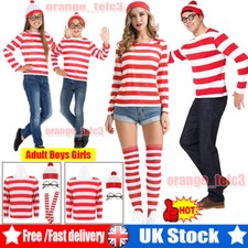 Adult Boys Girls Wheres Wally World Book Day Week fancy dress Halloween NEW UK