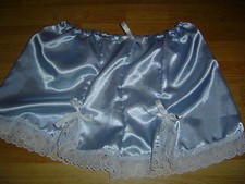 BABY BLUE SATIN WHITE LACE
