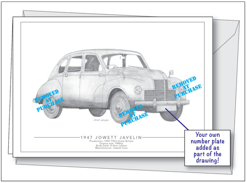 Jowett javelin personalised - jowett,