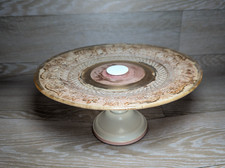 Glass Plate Cake Stand Vintage